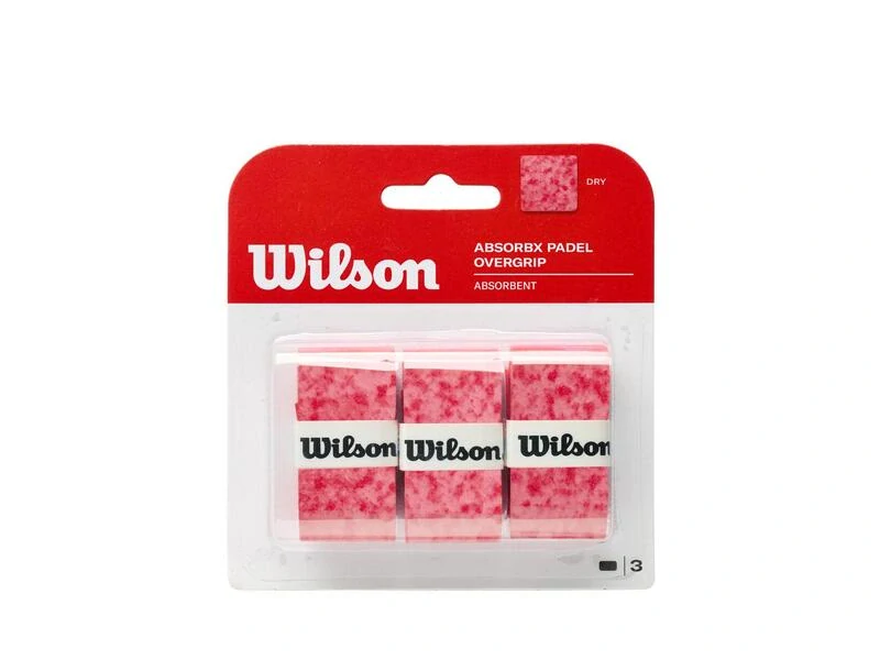 WILSON ABSORBX OVERGRIP PADEL 3 PACK RED