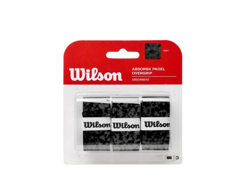 WILSON ABSORBX OVERGRIP PADEL 3 PACK BLK