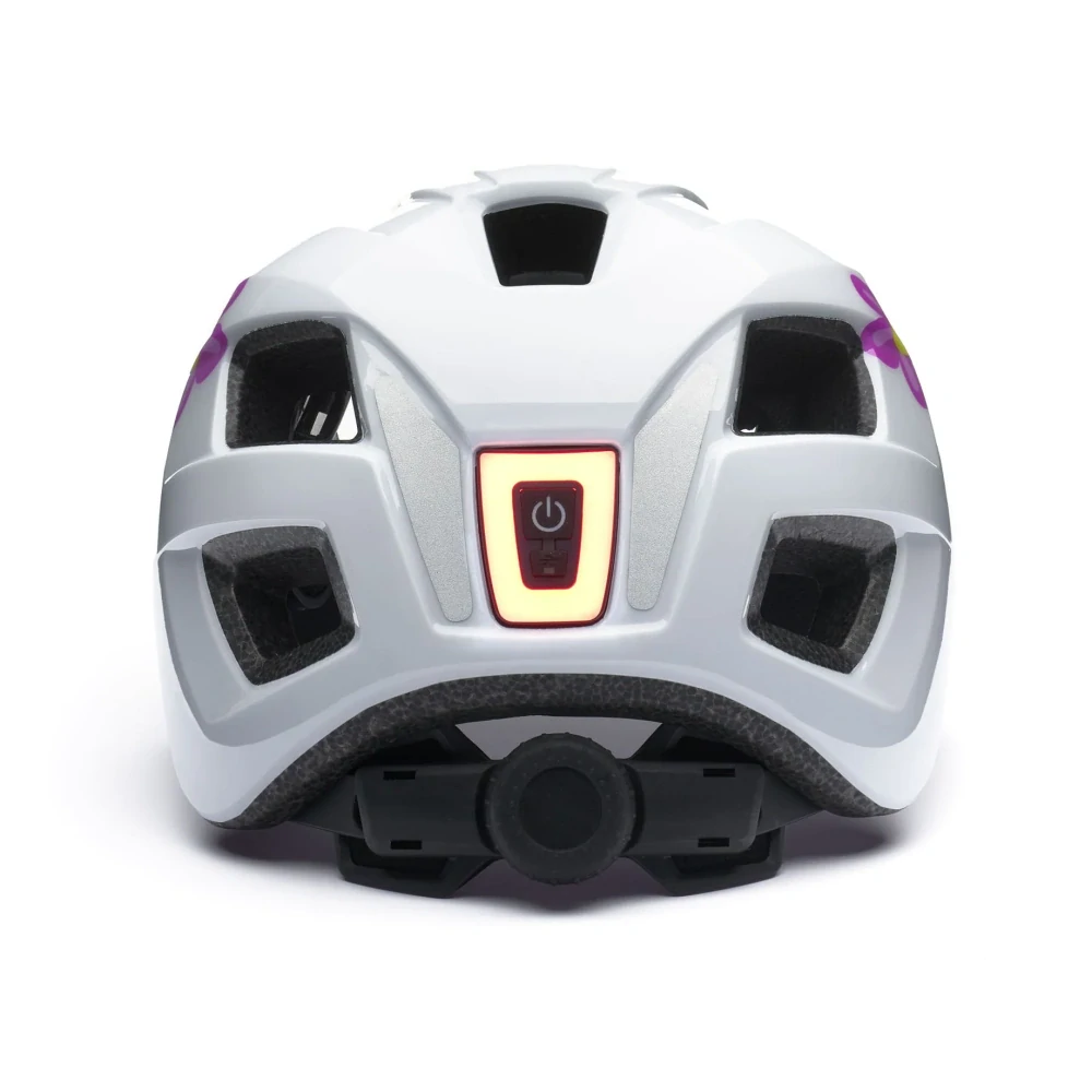 BRIKO CYKLO PRILBA AX A00 SHINY WHITE-PINK FLOWERS 
